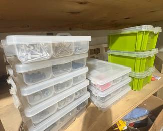 Assorted Hardware Storage Bins