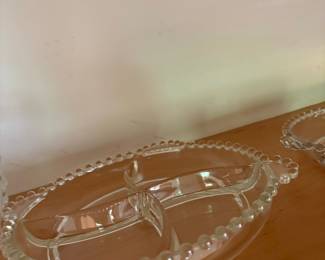 Imperial Glass Candlewick Pattern Relish Dish
