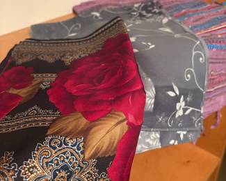 Vintage Silk Floral Scarf and Misc Scarves