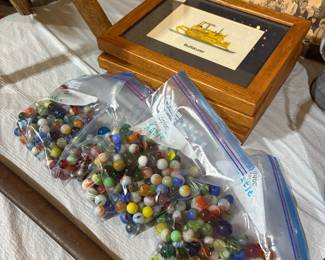 Collection of Vintage Glass Marbles