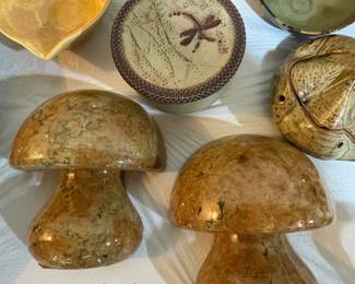 Alabaster Mushroom Bookends
