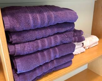 Purple Cotton Bath Towels