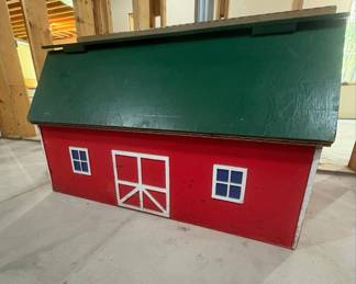 Wooden Barn Toy Chest