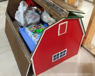 Wooden Barn Toy Chest