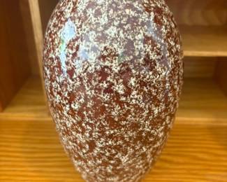 Vintage Speckled Ceramic Vase - Mid-Century Modern Style