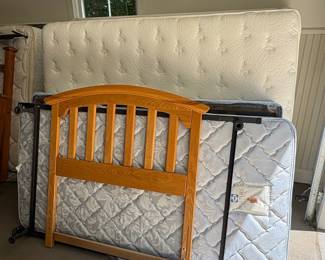 Sealy Posture Premier Twin Mattress and Wooden Headboard