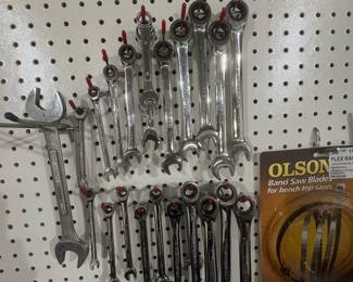 Craftsman and GearWrench Ratcheting Wrench Set with Olson Band Saw Blades