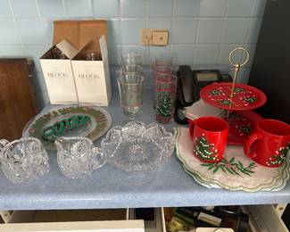 Waechtersbach tidbit tray, mugs and glasses and more kitchen miscellaneous...
