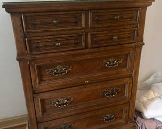 and matching tall chest of drawers