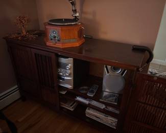 Stereo cabinet plus radios 