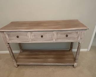 Baxton Studio Ariella in. White Wash Rectangle Wood Console Table