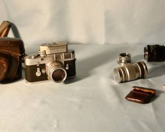 Camera Lens; Leica Tele-Elmarit 90mm f/2.8 Prime Lens; Two Leice Booster Cell Wide Camera Lens