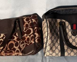 Gucci and Coach Handbags