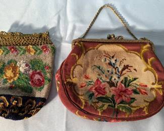 Beaded Bag and Fabric Bag
