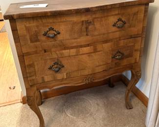 French Style Inlaid Walnut Commode