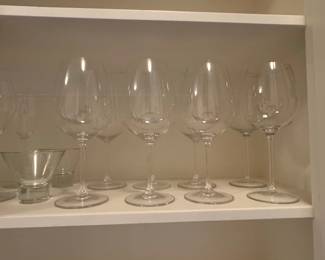 Set of Assorted Wine Glasses and a Small Bowl