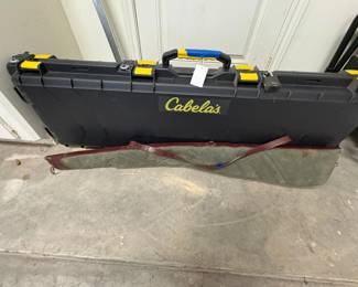 Cabelas Hard Gun Case and Vintage Canvas or Leather Soft Gun Case
