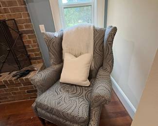 Paisley Upholstered Wingback Chair
