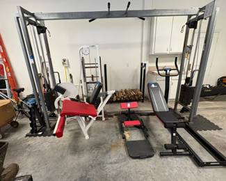 Cybex Leg Extension Machine and Functional Trainer Frame