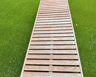 Wooden Slatted Chaise Lounge