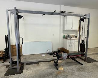 Mikolo Cable Crossover Machine with Adjustable Bench