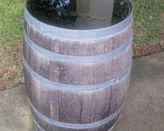 Used Reclaimed Oak Whiskey Barrel Planter or Rain Barrel