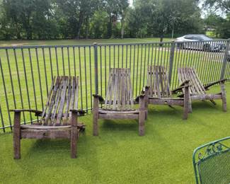 Set of Repurposed Wine Barrel Adirondack Chairs