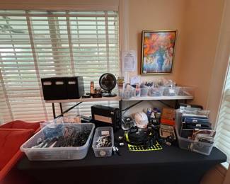 Assorted Cables, Electronics, and Office Supplies Bundle
