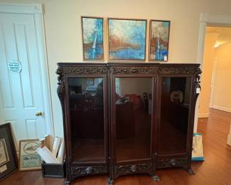 R.J. Horner Renaissance Revival TripleDoor Bookcase