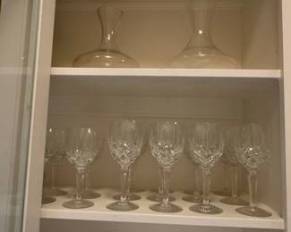 Waterford Lismore Essence Crystal Wine Glasses and Decanters Set