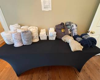 Assorted Household Linens and Throw Blankets