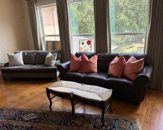 French Provincial Style Rush Seat Bench