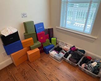 Collection of Luxury Designer Empty Shoe Boxes