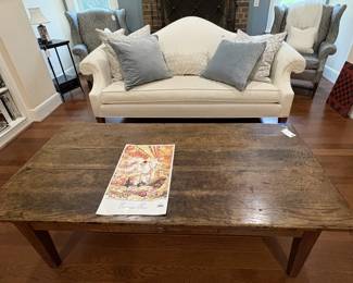 Antique French Farmhouse Oak Coffee Table