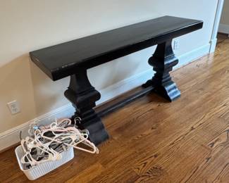 Black Pedestal Console Table