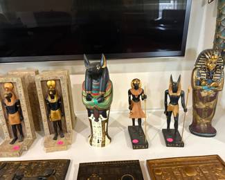 Collection of Egyptian Revival Decorative Statues