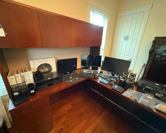LShaped Executive Office Desk with Hutch