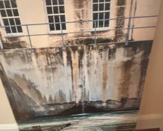 Architectural Landscape Painting  Hoover Dam Spillway