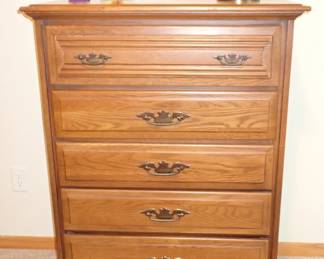 TALL OAK DRESSER