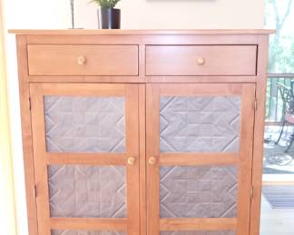 SOLID PINE PIE SAFE W/ TIN PUNCHED DOORS