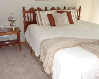 QUEEN BED AND FRAME - MATTRESS
