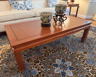 Vintage Chinese Ming Style Rectangular Coffee Table (52"W x 24"D x 16"H)