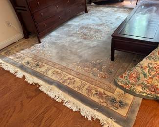 Vintage Chinese Art Deco Wool Rug (8'W x 9'L)