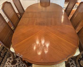 Drexel Rectangular Dining Table with Drexel Dining Chairs (8 Side Chairs & 2 Armchairs)