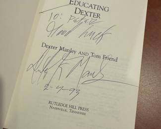 "Educating Dexter" Autographed by Dexter Manley