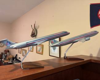 Skymarks American Airlines MD-80 Scale Model Airplane & American Airlines Boeing 767-300ER Model Airplane