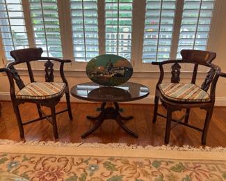 Chinese Rosewood Corner Chair (2 Available) & 