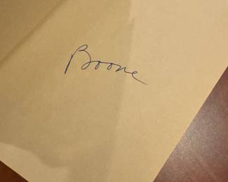"Boone" Autographed by Boone