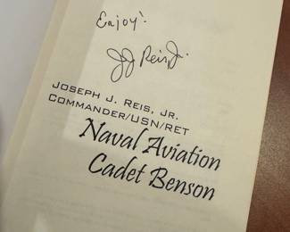 "Naval Aviation Cadet Benson" Autographed by Joseph J. Reis. Jr. 