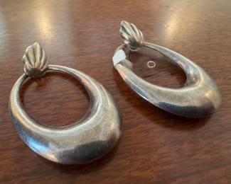 Sterling Silver Shell Loop Earrings